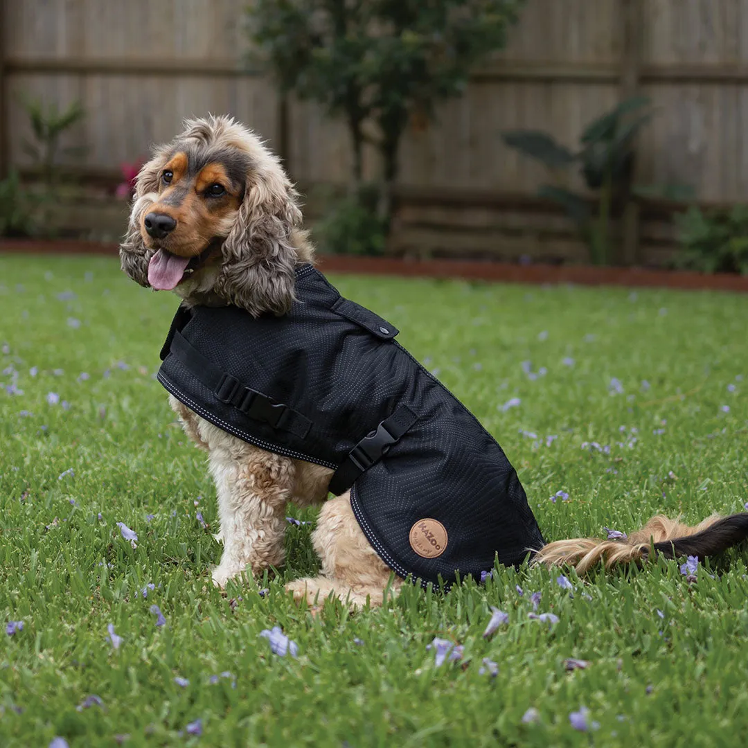 Adventure Dog Coat with Harness Hatch - Black