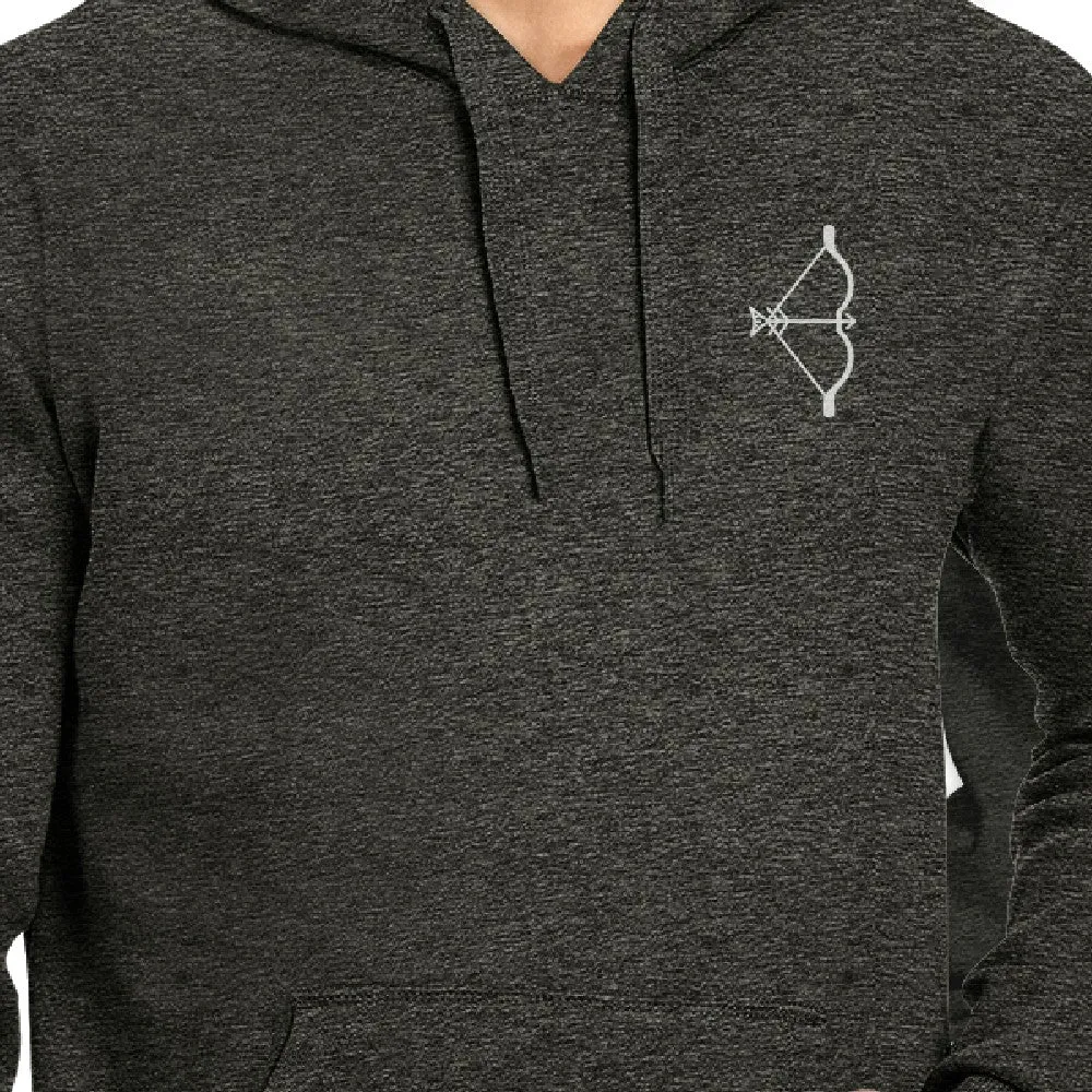 Bow And Arrow To Heart Target Matching Couple Dark Grey Hoodie