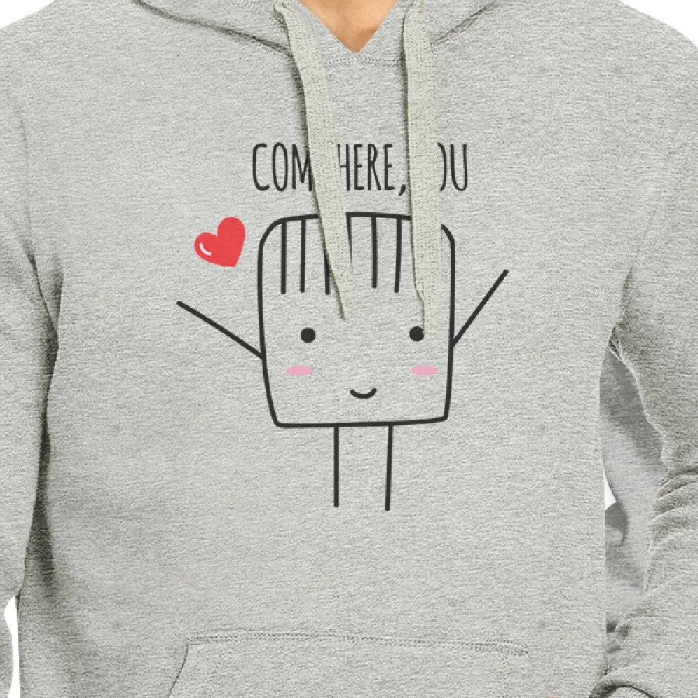 Come Here You Mua Mua Mua Matching Couple Grey Hoodie