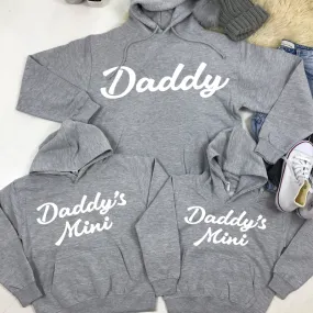 Daddy Cool- Daddy & Mini Matching Heather Grey Hoodies