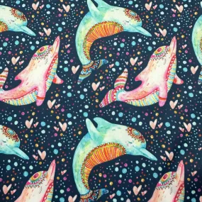 Dolphins 1 mil PUL Fabric - Made in the USA