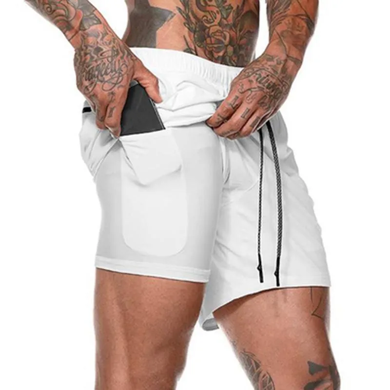 Fake Two-Piece Sports Men's Shorts