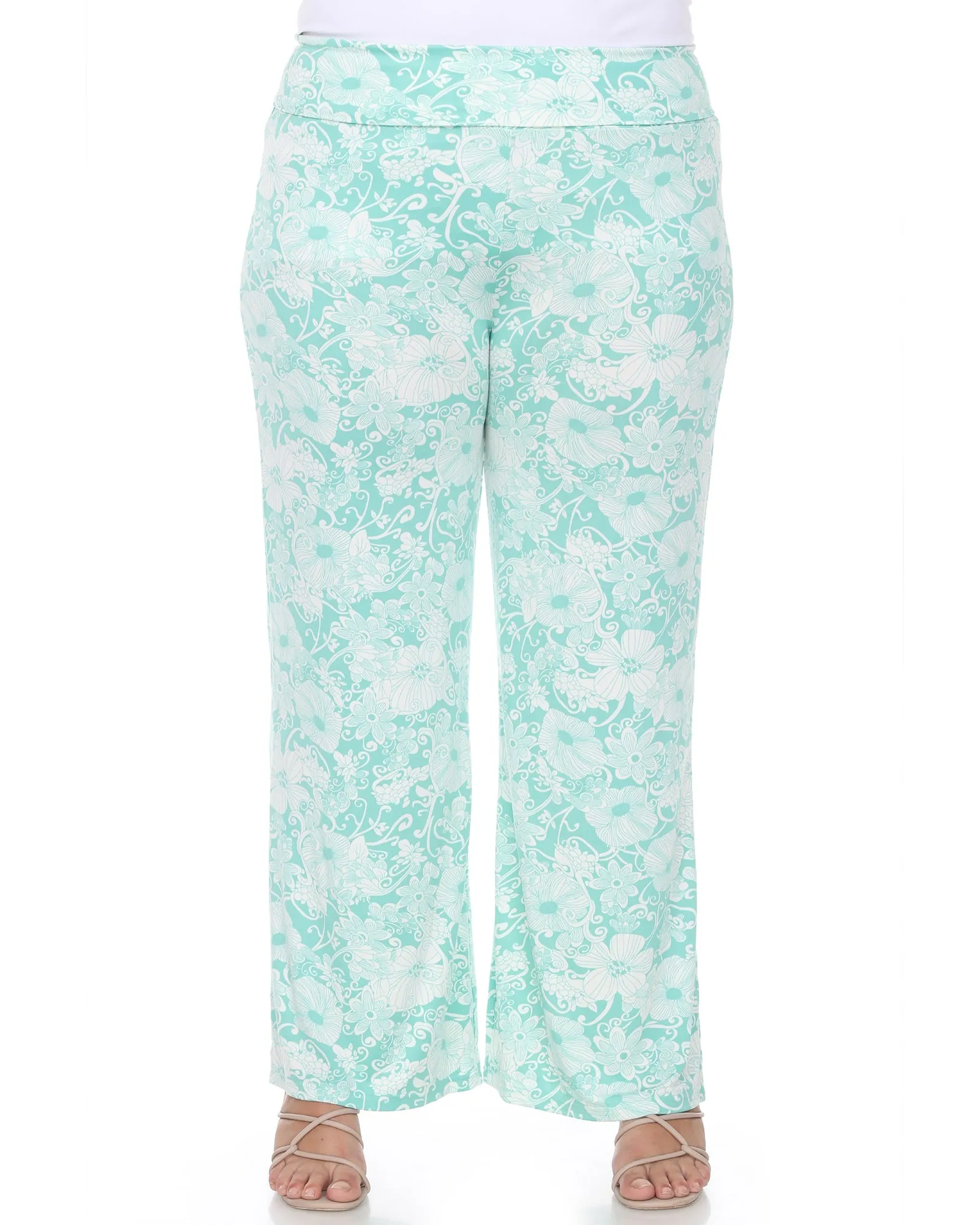 Floral Paisley Palazzo Pants | Mint