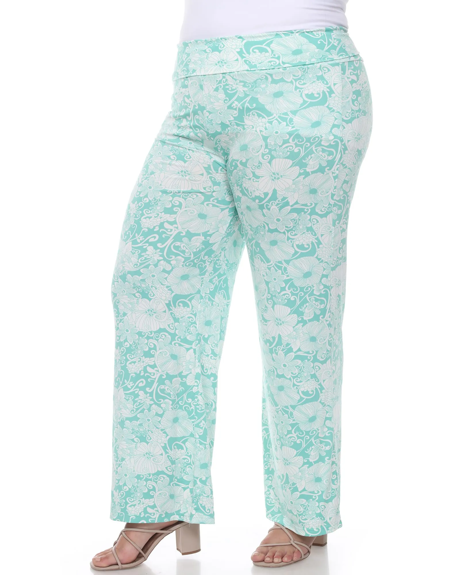 Floral Paisley Palazzo Pants | Mint