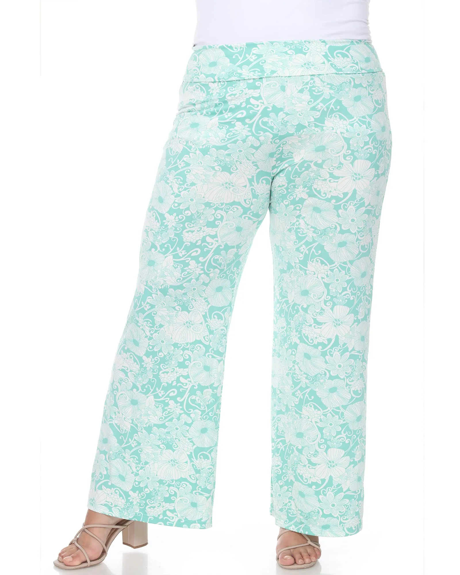 Floral Paisley Palazzo Pants | Mint