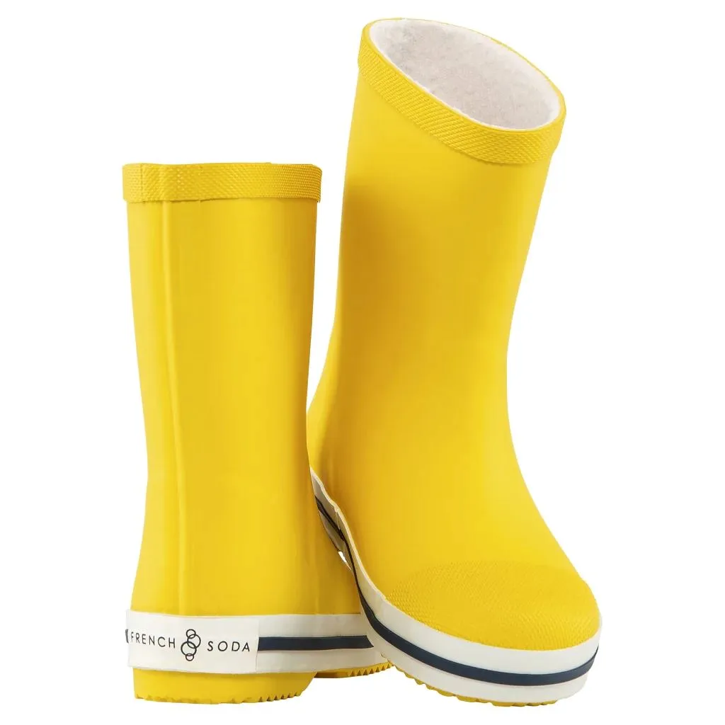 French Soda Kids Rubber Gumboot - Yellow