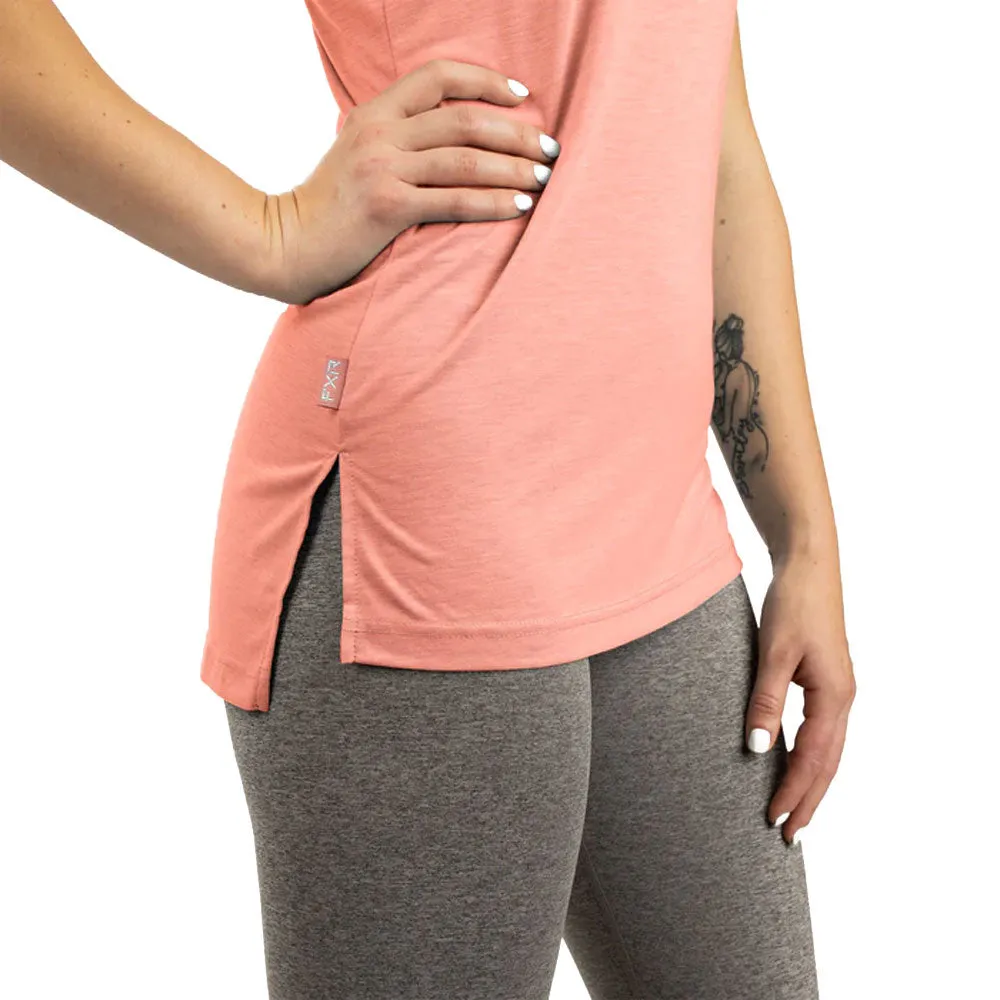 FXR Womens Lotus Active Tank Top Muted Melon Pink