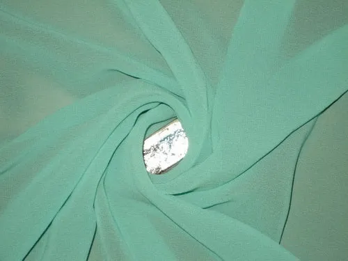 GEORGETTE FABRIC Light Sea Green color 44&quot; [2821]