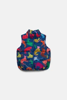 Leopards Kids Puffer Vest