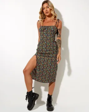 Lotie Midi Dress in Kenny Floral