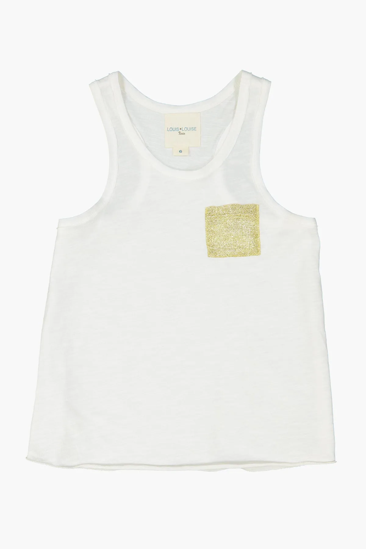 Louis Louise Piscine Girls Tank Top - Off White (Size 3 left)