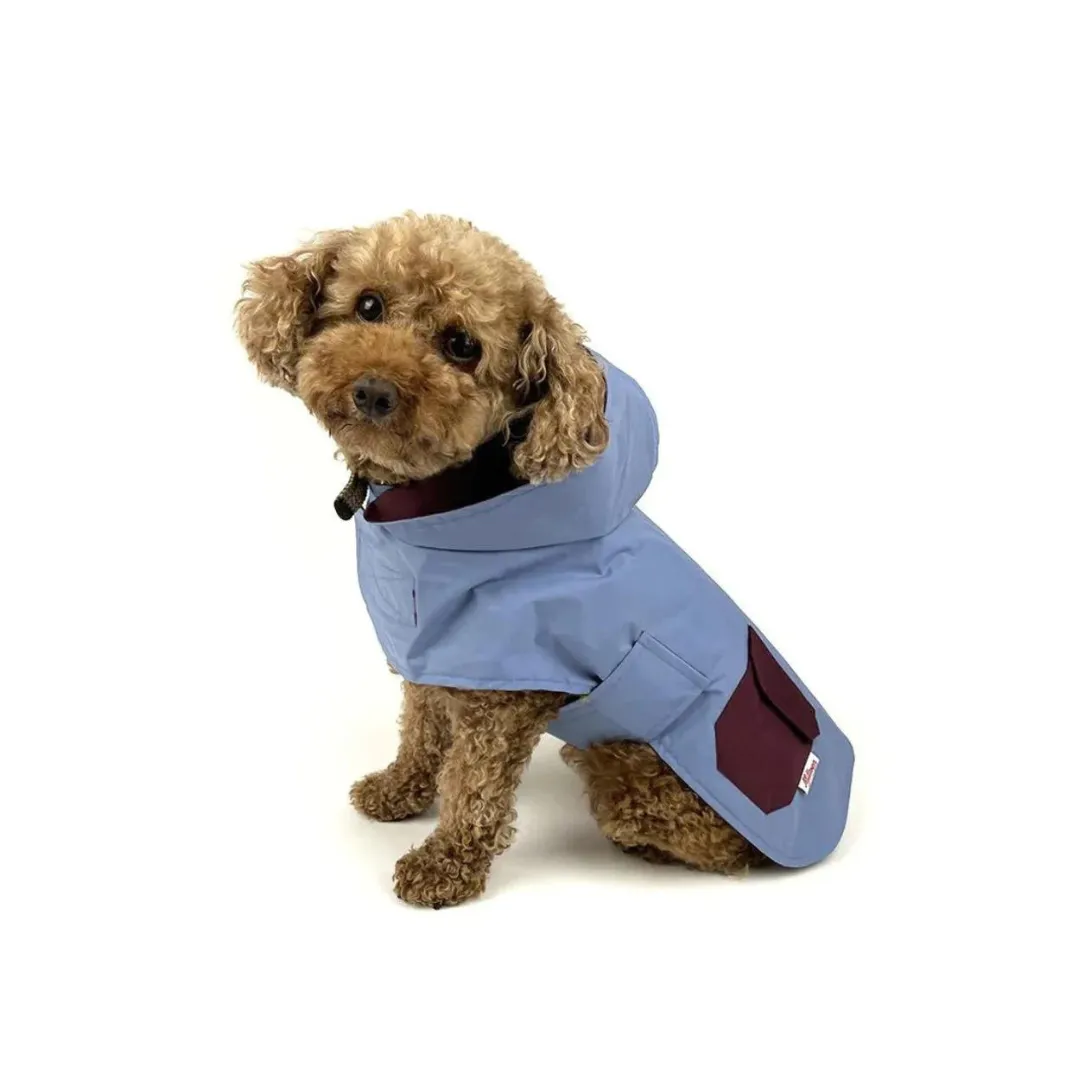 Milltown Cabernet/Blue Dog Reversible Rain Coat