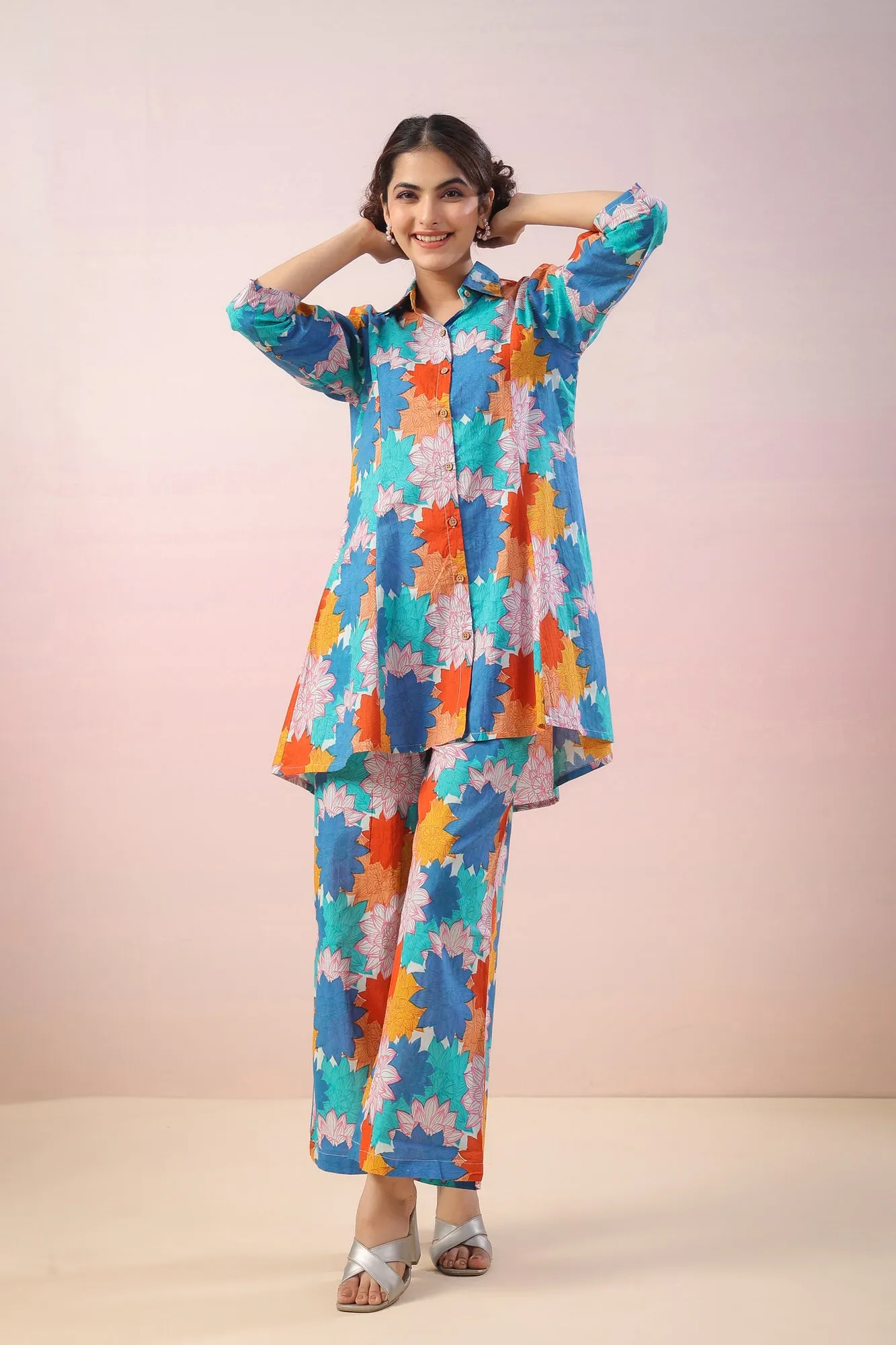 Native Nomad Cotton Palazzo Loungewear Set