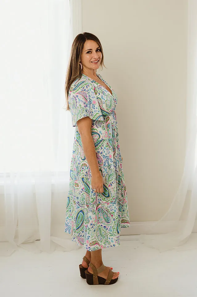 Paisley Tiered Midi