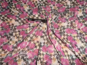 Polyester Georgette 44&quot; Wide ~Pink x Multi Color Printed