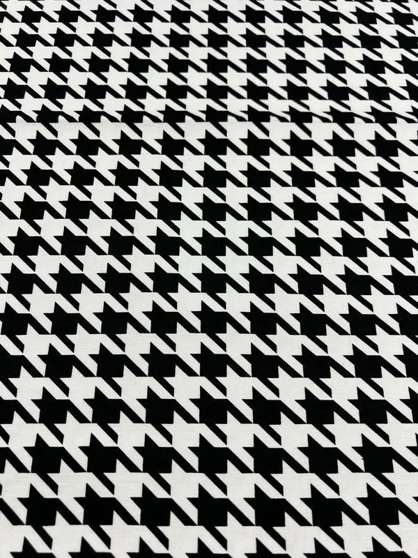 Printed Bengaline - Grande Houndstooth - 150cm