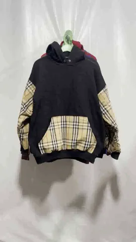 Reworked sweat shirt made from Burberry cotton