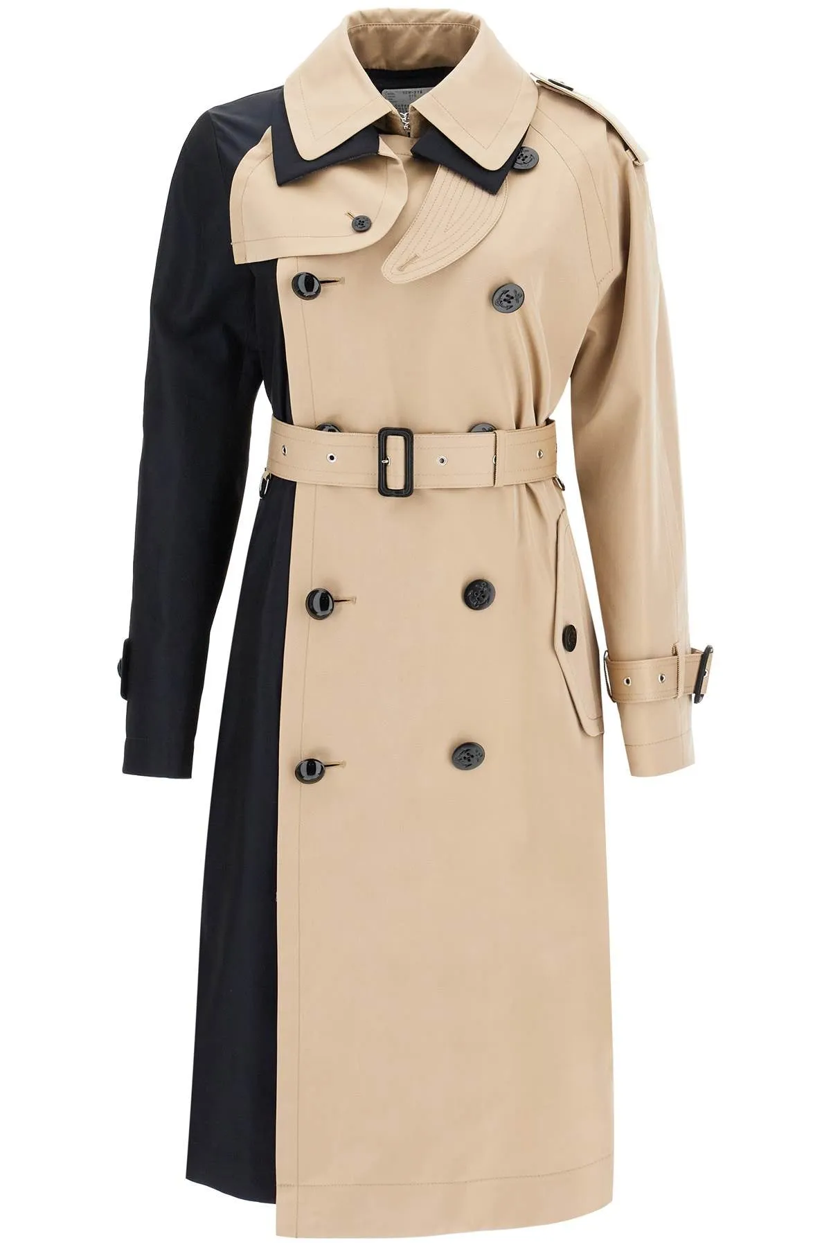 Sacai Color Block Gabardine Trench