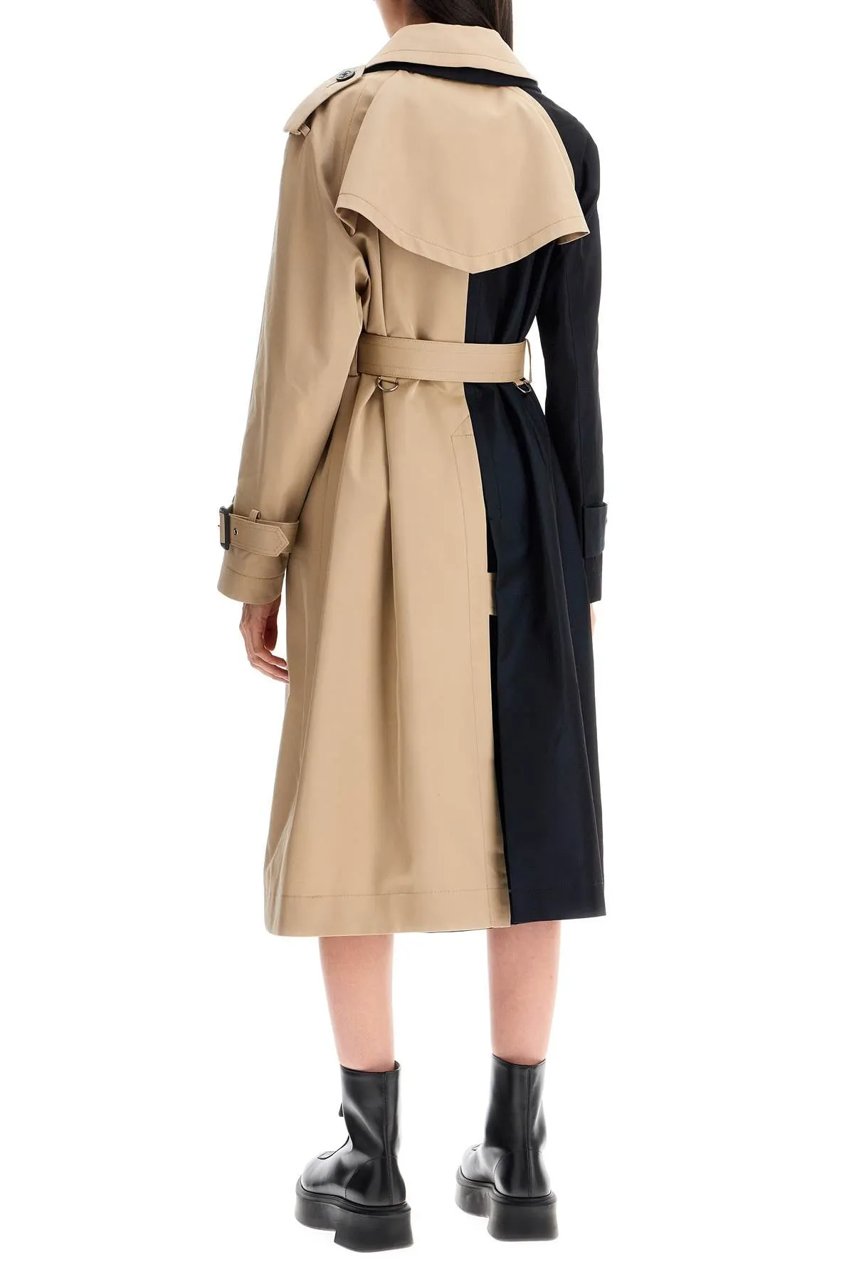 Sacai Color Block Gabardine Trench