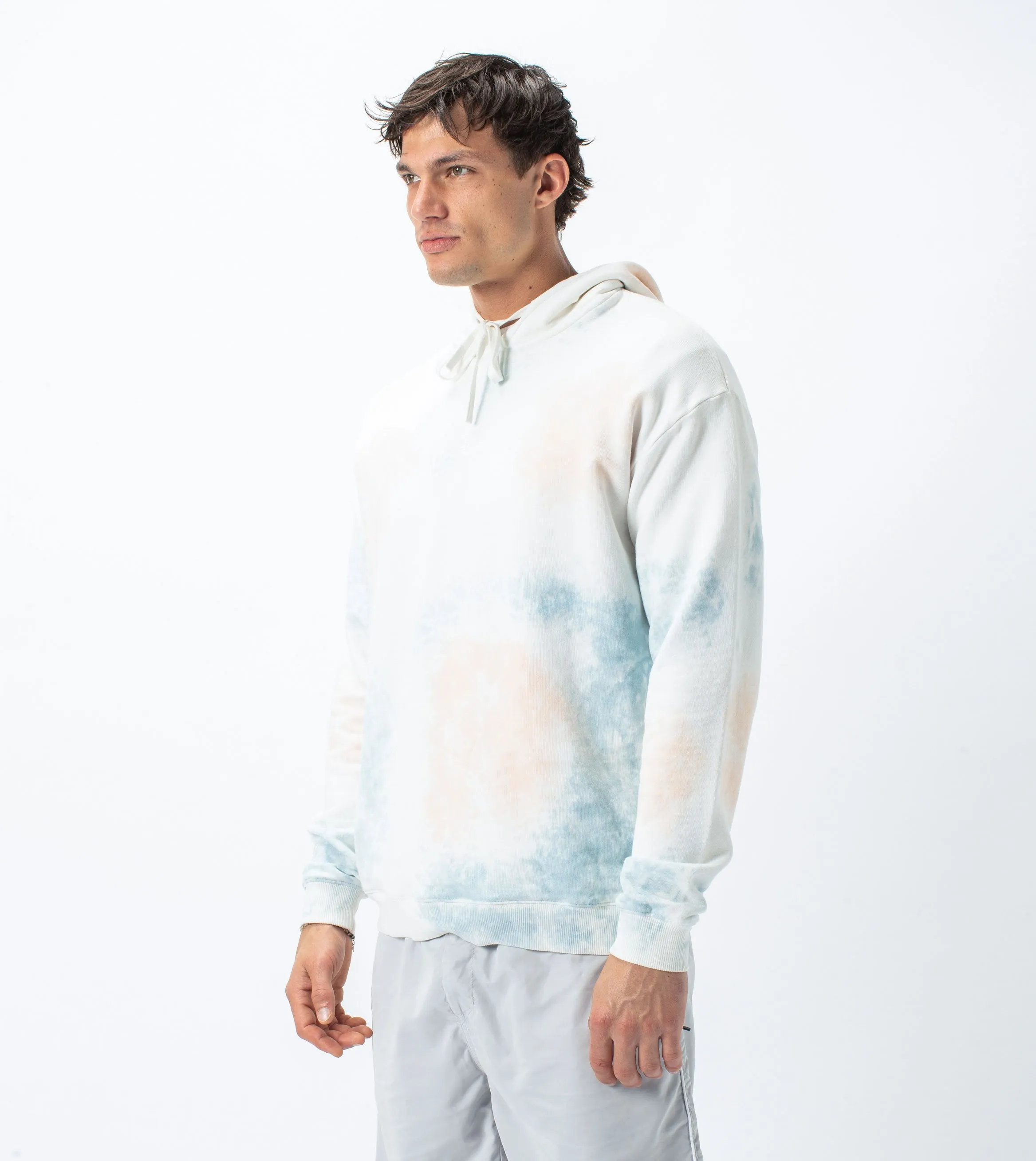 Sherbert Rugger Hood Sweat Milk/Ocean