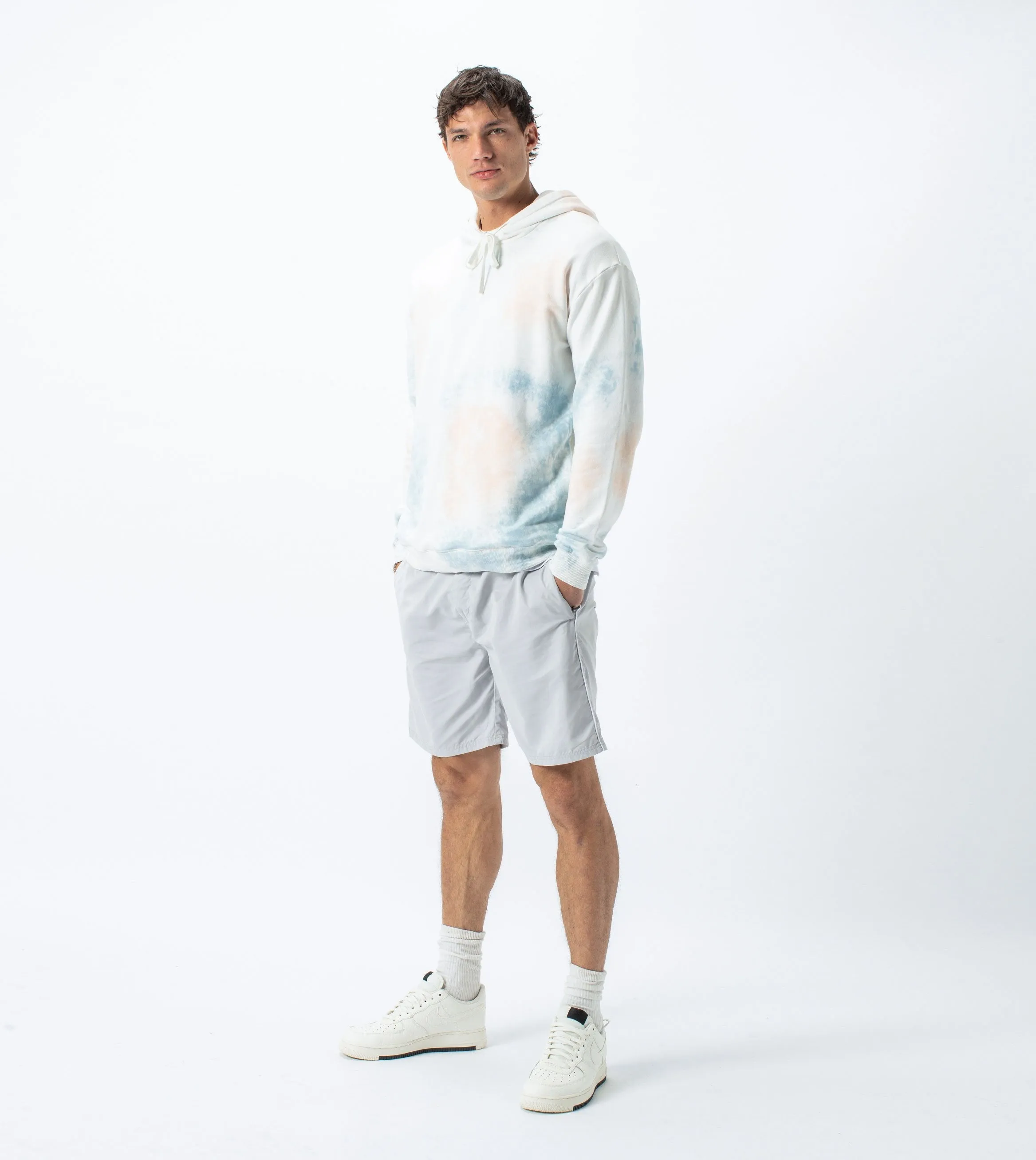 Sherbert Rugger Hood Sweat Milk/Ocean