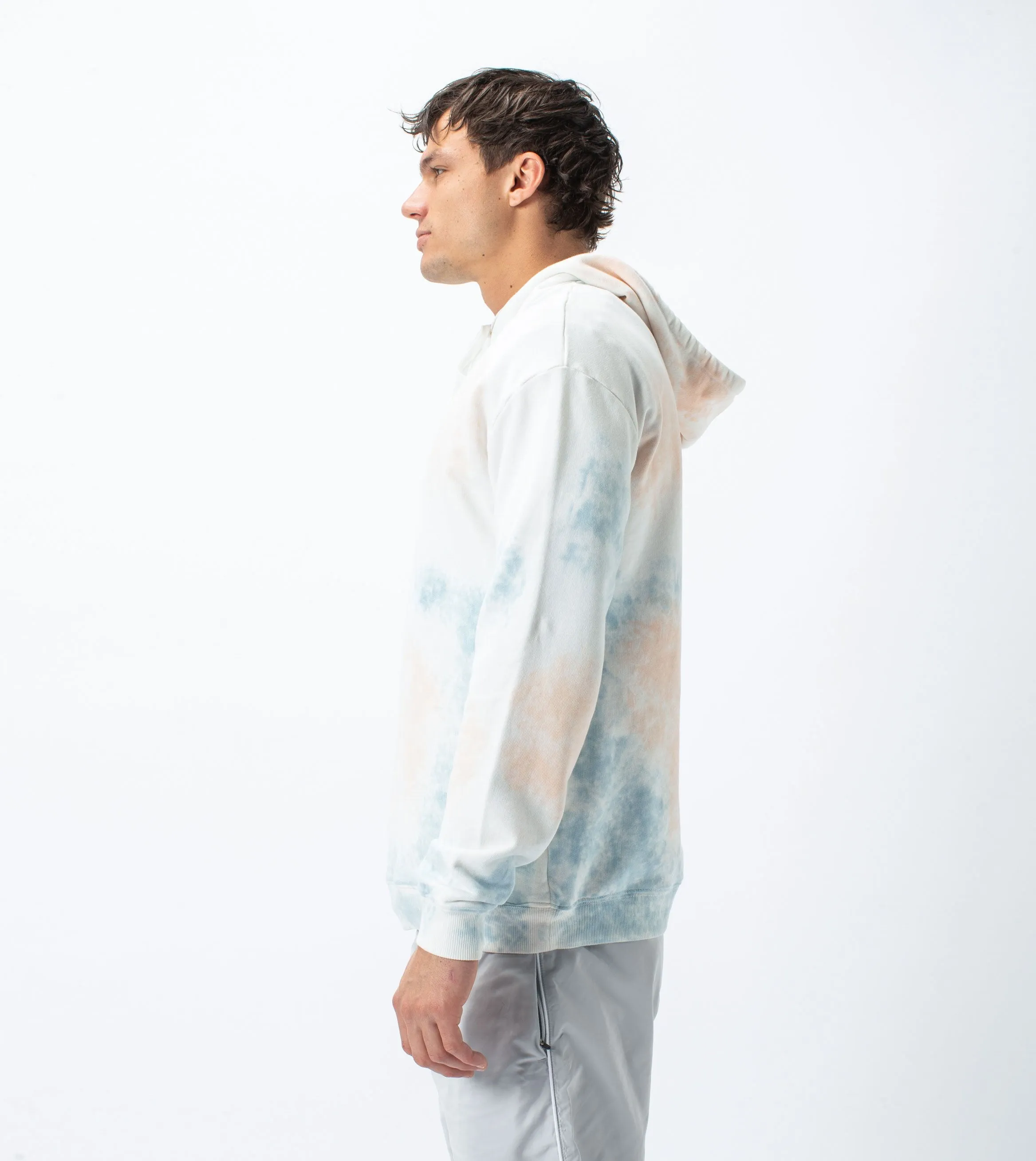 Sherbert Rugger Hood Sweat Milk/Ocean