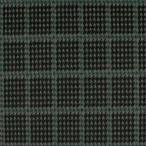 Stretch Plaid Suiting - YORK - 001 - Black & Green