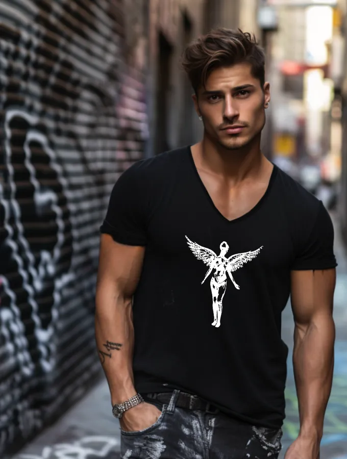 WINGED TEE - URBAN SERIES - BLACK