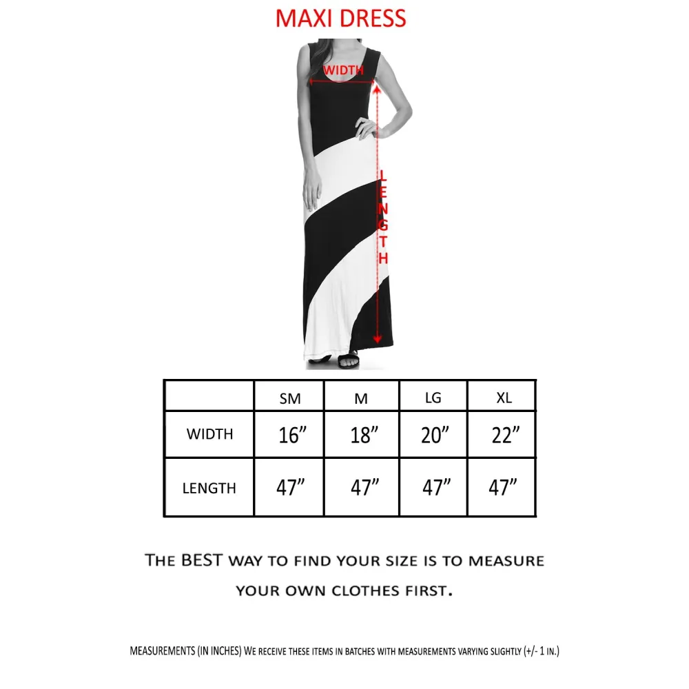 Women's Striped Sleeveless Maxi Summer Dress